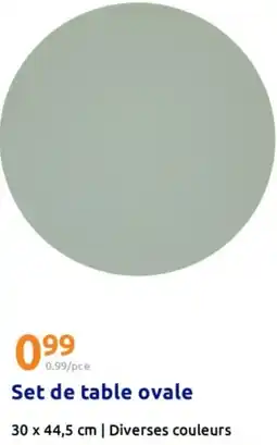 Action Set de table ovale offre