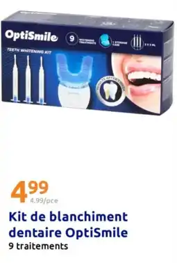 Action Kit de blanchiment dentaire optismile offre