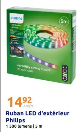 Action Ruban led d'extérieur philips offre