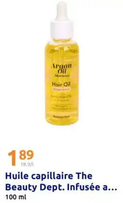 Action Huile capillaire the beauty dept. infusée a offre