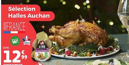Auchan Chapon de pintade de lyré label rouge filière auchan cultivons le bon offre