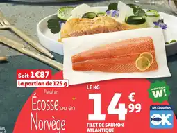 Auchan Filet de saumon atlantique offre