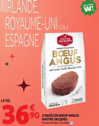 2 pavés de boeuf angus maître jacques