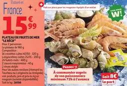 Auchan Plateau de fruits de mer le récif offre