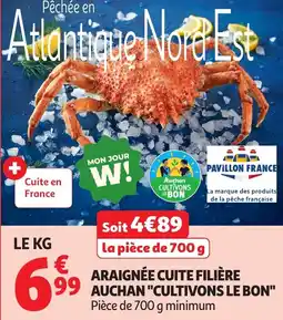 Auchan Araignée cuite filière auchan cultivons le bon offre