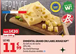 Auchan Emmental grand cru label rouge igp offre