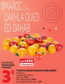 Auchan Tomates cerises rouges ou mélangées offre