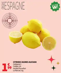 Auchan Citrons jaunes auchan offre