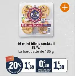 Coccimarket 16 mini blinis cocktail blini offre