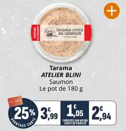 Coccimarket Tarama atelier blini offre