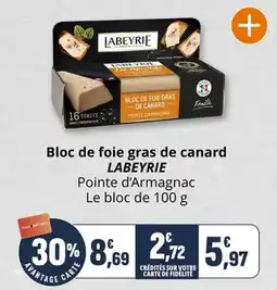 Coccimarket Bloc de foie gras de canard labeyrie offre