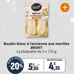 Coccimarket Boudin blanc à l'ancienne aux morilles brient offre