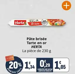 Coccimarket Pâte brisée Tarte en or HERTA offre