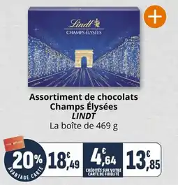 Coccimarket Assortiment de chocolats champs élysées lindt offre