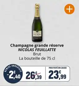 Coccimarket Champagne grande réserve nicolas feuillatte offre