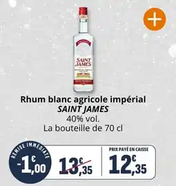 Coccimarket Rhum blanc agricole impérial saint james 40% vol. offre