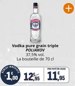 Coccimarket Vodka pure grain triple offre
