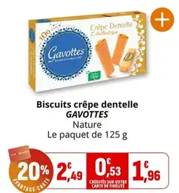 Coccimarket Biscuits crêpe dentelle gavottes offre