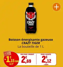 Coccimarket Boisson énergisante gazeuse crazy tiger offre