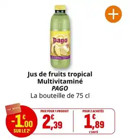 Coccimarket Jus de fruits tropical multivitaminé pago offre