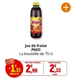 Coccimarket Jus de fraise pago offre