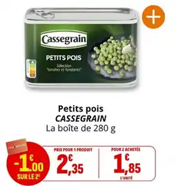 Coccimarket Petits pois cassegrain offre