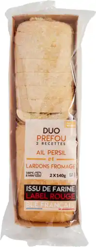 Carrefour Duo préfou ail persil et lardons emmental offre