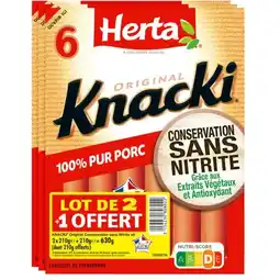 Carrefour Herta knacki original offre