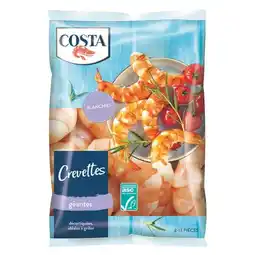 Carrefour Costa crevettes géantes décortiquées surgelées offre