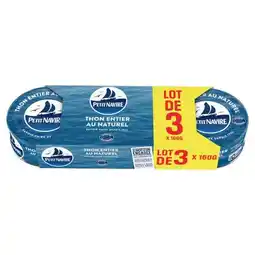Carrefour Petit navire thon entier au naturel lot de 3 offre