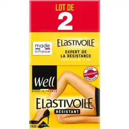 Carrefour Well lot de 2 collants elastivoile résistant offre