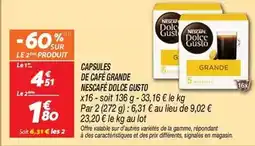 Netto Nescafé - capsules de café grande offre