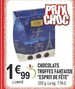 marché frais Géant ESPRIT DE FÊTE Chocolats truffes fantaisie offre