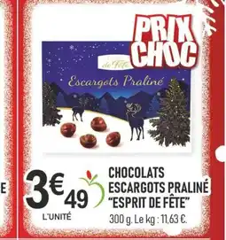 marché frais Géant ESPRIT DE FÊTE Chocolats truffes fantaisie offre