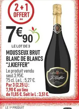 marché frais Géant J.KIEFFER Mousseux brut blanc de blancs offre