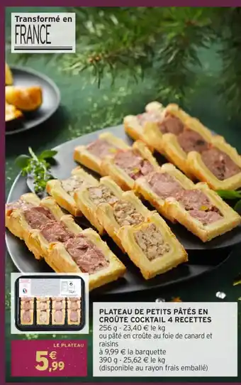 Plateau de petits pâtés en croûte cocktail 4 recettes