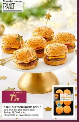 Intermarché Hyper 6 mini cheeseburgers boeuf offre