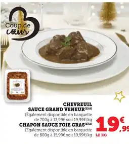 Bi1 Chevreuil sauce grand veneur offre