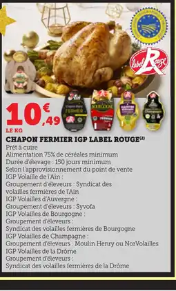 Bi1 Chapon fermier igp label rouge offre