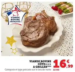 Bi1 Viande bovine côte a griller offre