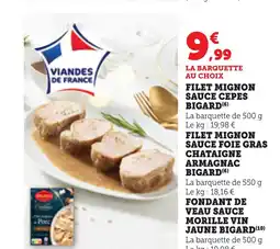 Bi1 BIGARD Filet mignon sauce cepes offre