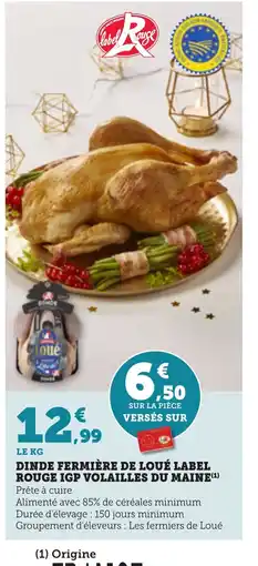 Bi1 Dinde fermière de loué label rouge igp volailles du maine offre