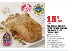 Bi1 Oie fermiere de loue label rouge igp volailles du maine offre