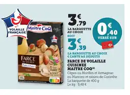 Bi1 MAITRE COQ Farce de volaille cuisinee offre