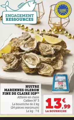 Bi1 Huitre marennes oleron fine de claire igp offre