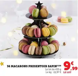 Bi1 36 macarons presentoir sapin offre