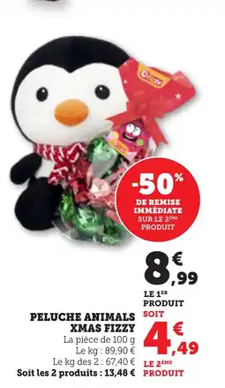 Bi1 FIZZY Peluche animals xmas offre