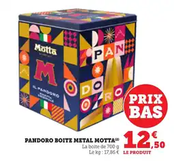 Bi1 MOTTA Pandoro boite metal offre