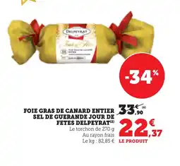 Bi1 DELPEYRAT Foie gras de canard entier sel de guerande jour de fetes offre