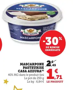 Bi1 CASA AZZURA Mascarpone pasteurise offre